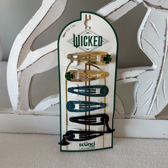 NWT - Wicked Scunci By Conair Elphaba Hair Accessories Set - Picture 3 of 13